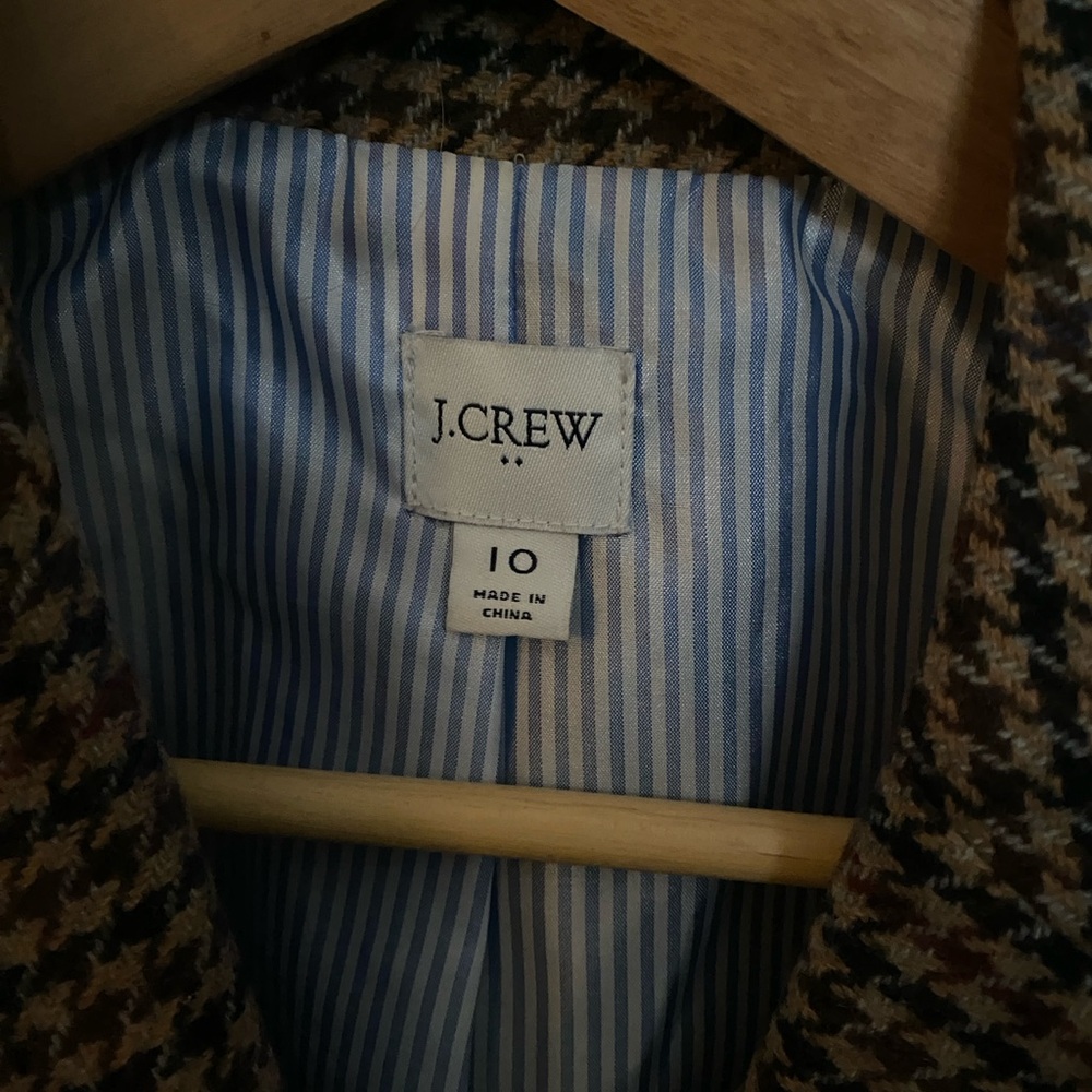 J.Crew Brown Houndstooth Jacket - Picture 3 of 3